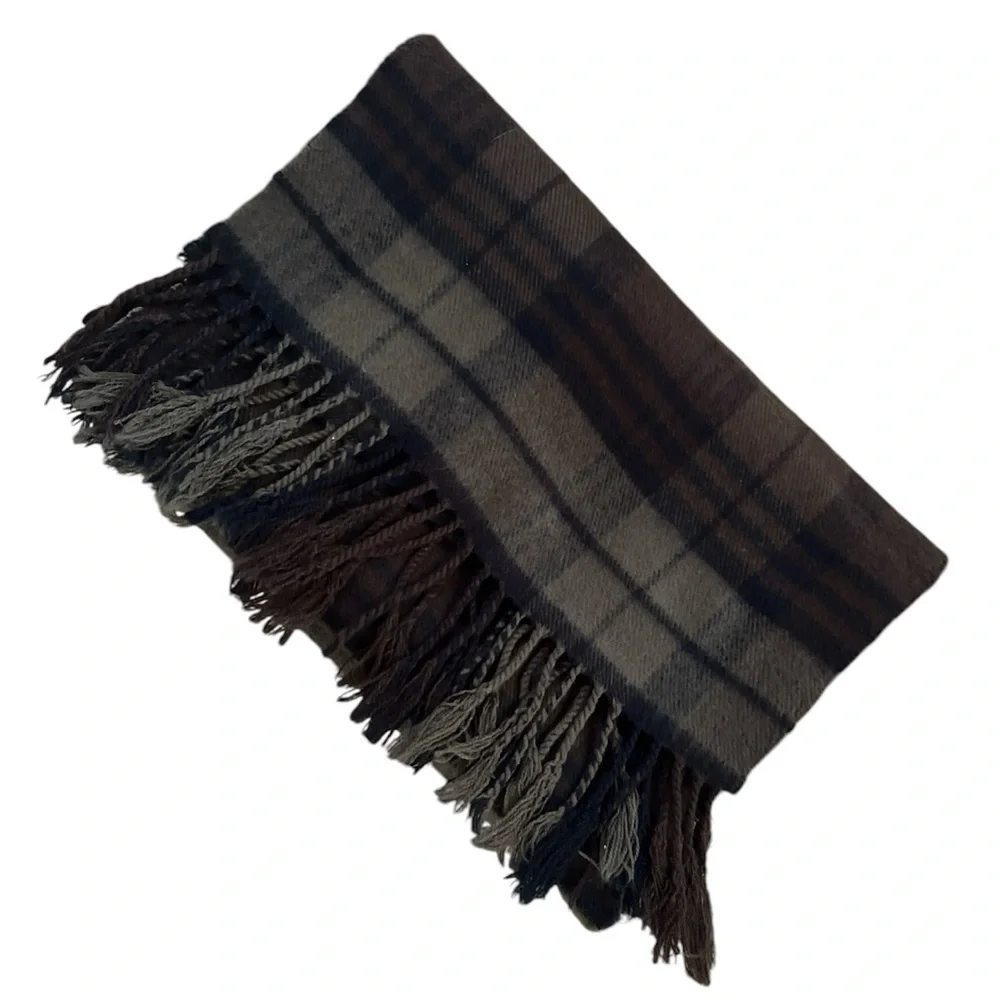 100% Cashmere Unisex Fringe Scarf  Size 63”‎ x 11.25”